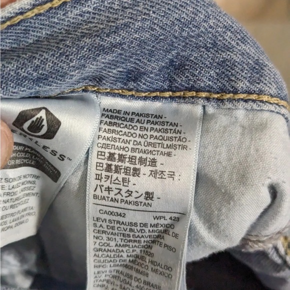 Levis Jeans Women High Waisted Straight Blue 32x29 Ladies Levi Strauss Hemp - Picture 15 of 15